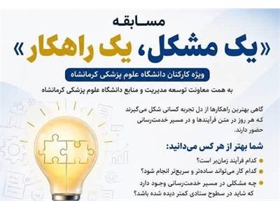 برگزاری مسابقه «یک مشکل، یک راهکار» به مناسبت فرارسیدن هفته دولت و روز کارمند