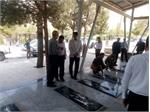 حضور مدیر شبکه بهداشت و درمان شهرستان هرسین در مراسم عطر‌افشانی مزار شهدا