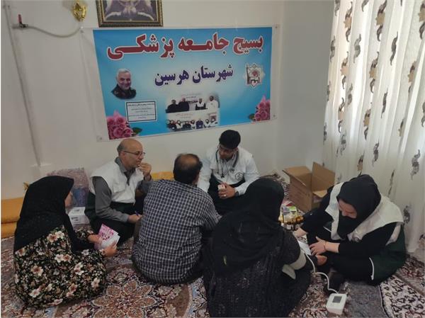 حضور تیم بسیج جامعه پزشکی شهرستان هرسین در روستای میدان به مناسبت سالروز آزادسازی خرمشهر