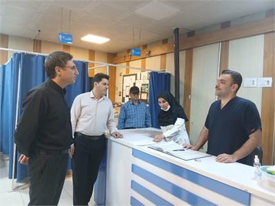 بازدید شبانه رئیس مرکز بهداشت شهرستان هرسین از مرکز خدمات جامع سلامت شبانه‌روزی بیستون